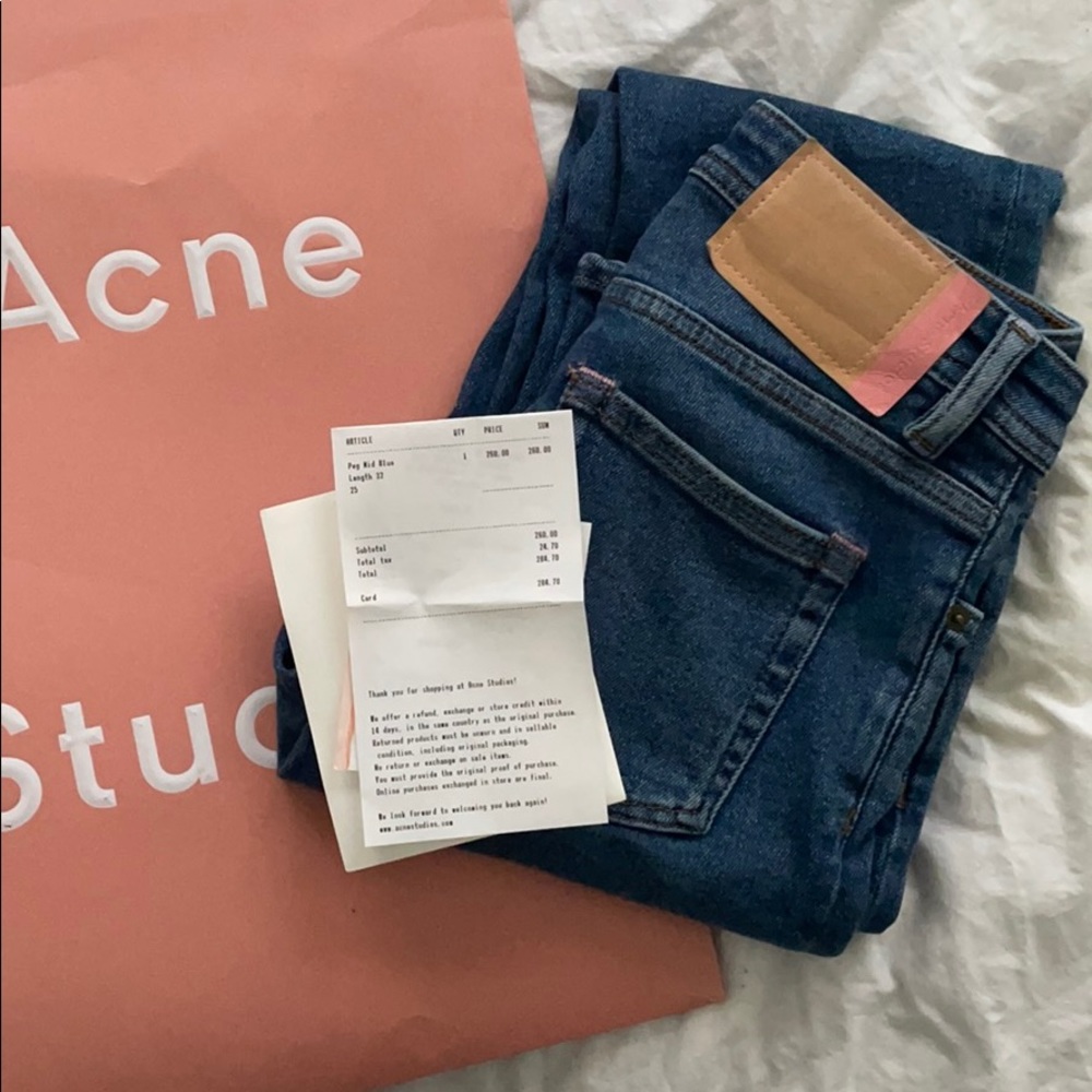 Acne studios high waisted skinny jeans